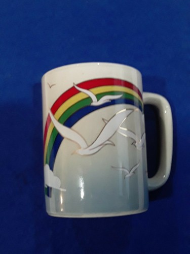 Vintage OTAGIRI Rainbow seagulls coffee cup mug - Picture 2 of 5