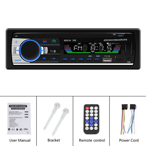 1DIN AUTORADIO MIT BLUETOOTH FREISPRECHEINRICHTUNG USB AUX SD MP3 Fernbedienung - Bild 10 von 11