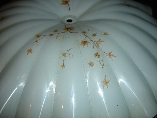 Large Vintage Art Deco Style Glass Ceiling Light Shade 19" Scalloped Delicate - Picture 4 of 17