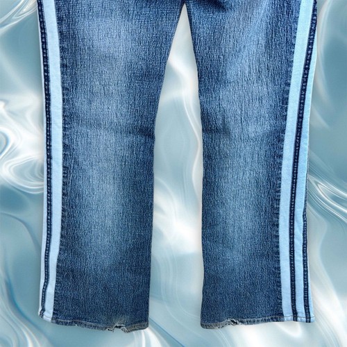 Vintage 80’s Joe Boxer Women’s 3 Side Stripes Bootcut Jean Size 11 (29x29.5) - Picture 4 of 12