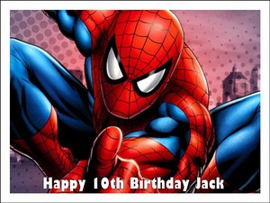 High Quality Edible Icing Spiderman A4 Birthday Cake Topper
