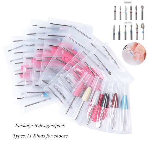 6Pcs/Set Electric Nail Art Drill Bits File Cuticle Manicure Pedicure Nails Clean - Bild 3 von 12