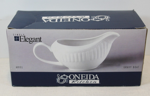 Vtg Oneida Simply Elegant Ariel Gravy Boat White New Condition - Picture 1 of 6