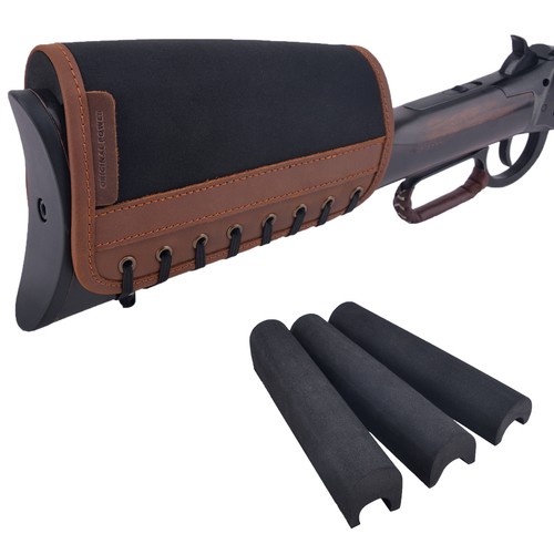 Klassische Gewehrschale Hinterschaft Halter Canvas Leder Wangenauflage Waffenabdeckung - Bild 2 von 36
