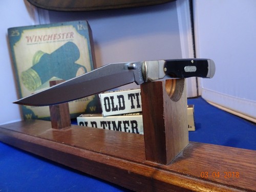 SCHRADE 4 1/8" 294OT OLD TIMER LINER LOCK POCKET KNIFE SAWCUT HANDLE 440A S.S. - Picture 8 of 12