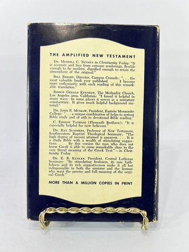 The Amplified New Testament Holy Bible HC W/DJ 1959 Lockman Foundation Zondervan - Picture 2 of 10
