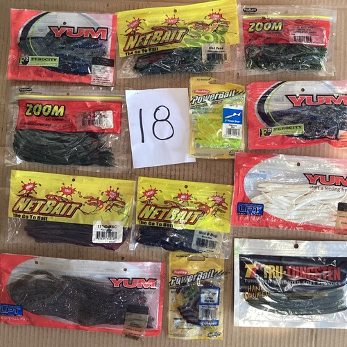 SOFT BAITS - BULK ASSORTMENT - 12 RAMDOM PACKS - SEE PICTURES - Picture 1 of 7