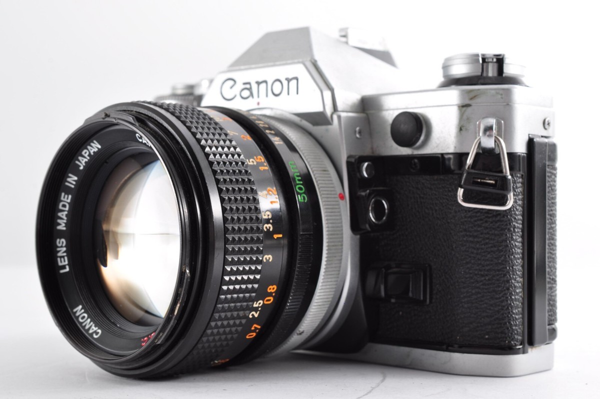 【完動品】Canon AE-1 + FD 50mm F1.4 S.S.C. Canon AE-1 Black 35mm Film SLR with Canon FD SSC 50mm f1.4