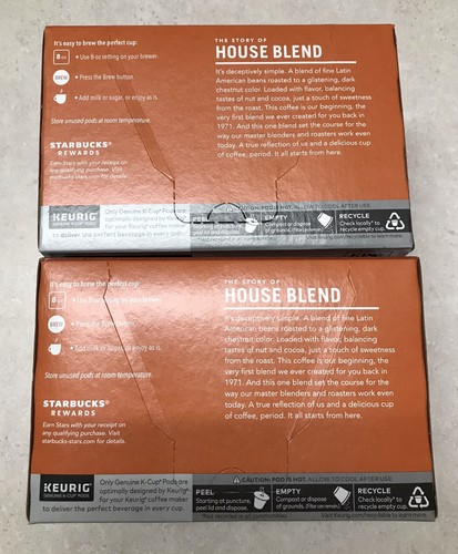 (2)Starbucks House Blend Medium Roast Ground Coffee 10 K-Cup Pods BBD-2/2021 - Picture 5 of 5