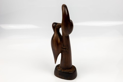 Estatuilla de pájaro carpintero, tallado en madera - Imagen 4 de 10