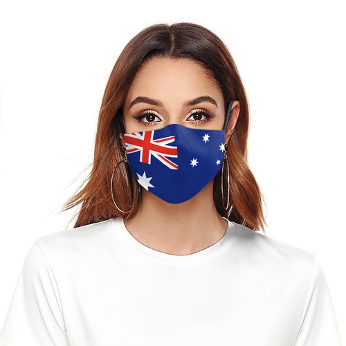 Adult Unisex Facemasks Adjustable Australian Blue Ensign Flag Comfortable Masks - Picture 4 of 7
