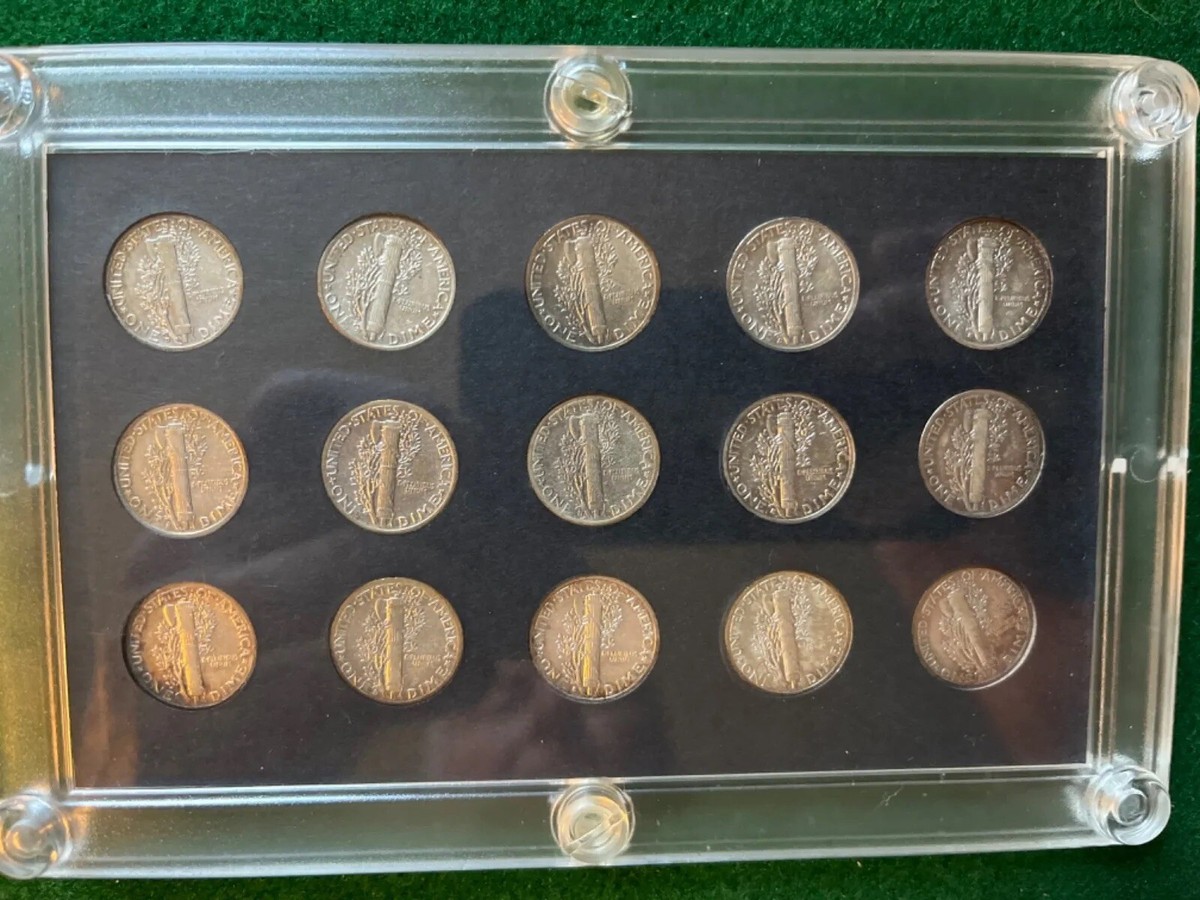 マーキュリーダイム アメリカ 銀貨 50枚セットMercury dime USA 1916-1945 90% Silver Mercury Dime Coin - Brilliant