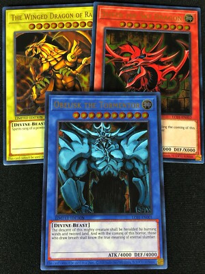 YUGIOH GOD CARD SET! OBELISK, RA, SLIFER COMBO LC01-EN001-3 ULTRA (NM)