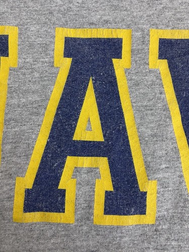 NAVY Men's Shirt Sz XL Gray T-shirt Bayside Made In USA Military Football - Picture 8 of 13