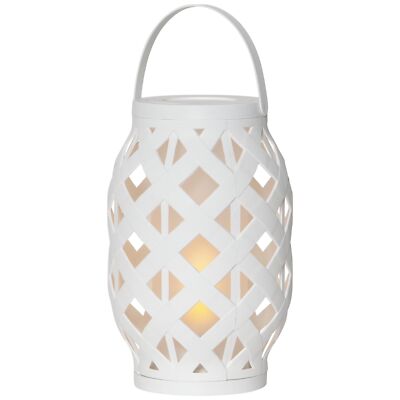 Star Trading Batterie Laterne Flame Lantern, 23cm, weiß