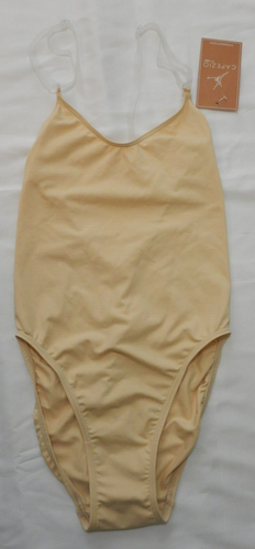 Capezio Womens Camisole Leotard With Clear Transition Straps Nude- Small - Picture 3 of 7