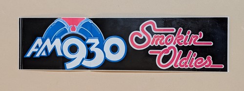 AM 930 KRTH Smokin' Oldies Bumper Sticker - LA Radio Vintage Style Vinyl 80s 90s - Picture 1 of 2