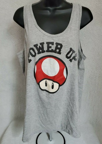 Super Mario Mens Shirt Size L Large Multicolor Power Up Mushroom - Picture 6 of 12