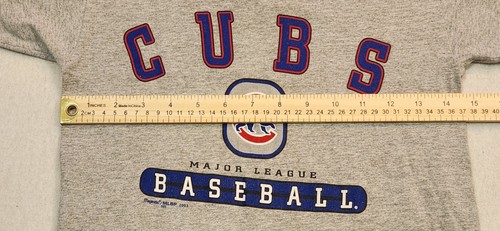 Vintage Majestic grau Grafik Chicago Cubs MLBP Baumwolle T-Shirt Kind Größe S - Bild 11 von 13
