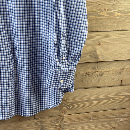 Tailorbyrd Mens Shirt Long Sleeve Button Up Plaid Blue Cotton Size 4XLT - Picture 6 of 8