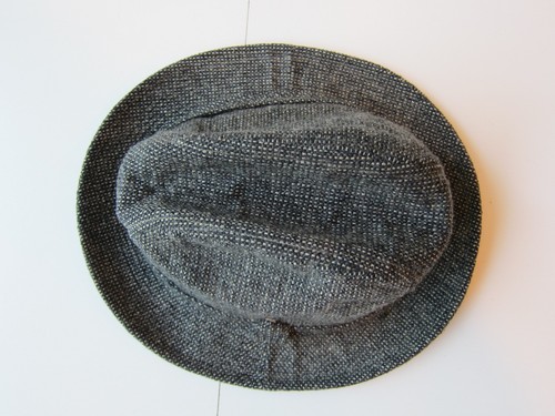 Vintage Stetson Grey Wool Felt Tweed Fedora Hat Men Size 7 3/8 - Picture 8 of 8