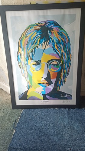 STEVEN BROWN ART - John Lennon Art Print - 91 x 66cm USED - Picture 4 of 10