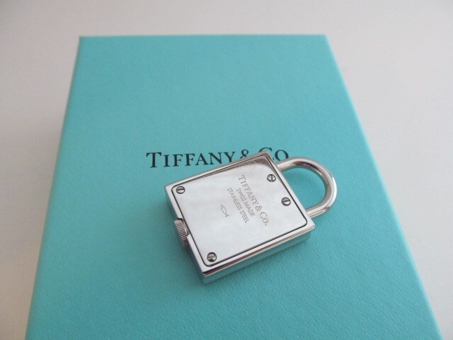 Authentic Tiffany & Co 1837 Stainless Steel Watch Lock Charm Authentic Tiffany & Co 1837 Stainless Steel Watch Lock Charm