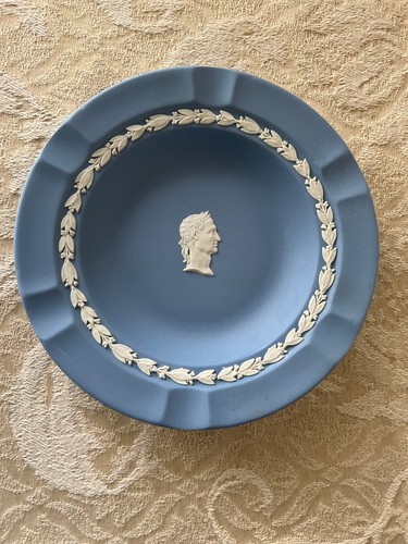 Vintage Wedgewood Pale Blue Jasparware Executive Ashtray Julius Caesar Never Use - Bild 1 von 12