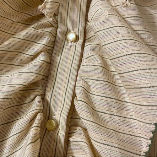 Vintage 70s Spare Parts Retro Peasant Cottagecore Striped Blouse Size Medium - Picture 2 of 8
