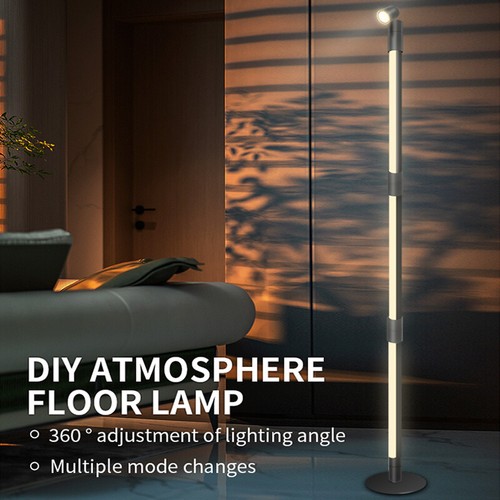 53" RGB LED Corner Floor Lamp RGBIC Ambient Light App DIY IR Dimmable Music Sync - Picture 4 of 10