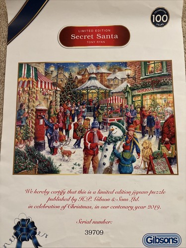 Ltd Edition Gibsons 1000 Piece Jigsaw Puzzle - Secret Santa - Christmas - Picture 4 of 4