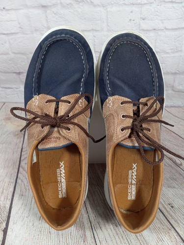 Scarpe da barca Skechers Go Walk Lite Goga Max - 15430 - blu navy e marrone - donna 11 - Foto 9 di 11
