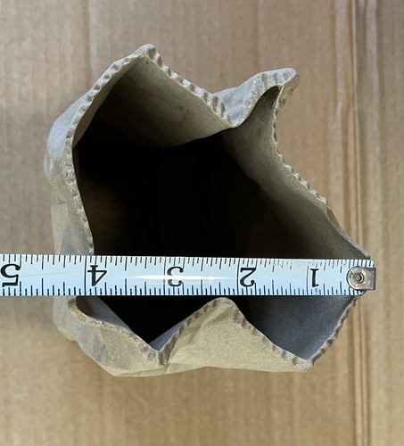 Vntg Geary’s Beverly Hills 7.5” Brown Paper Bag Ceramic Vase One Owner Excellent - Picture 11 of 13