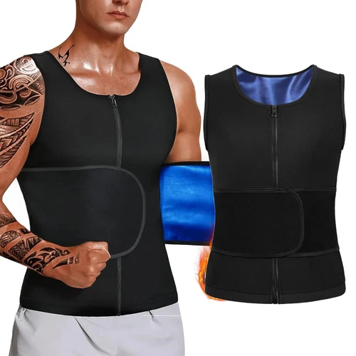Chaleco que mejora el sudor atrapa el calor para hombre traje de sauna camisa de compresión modelador top - Imagen 8 de 19