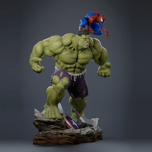 Hulk&Siderman 3D print Figure Model Kit Unpainted Unassembled Garage Kit - Picture 2 of 7