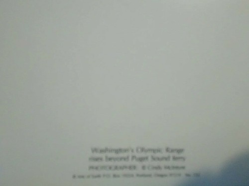 WASHINGTON STATE GREETING CARD OLYMPIC RANGE & STATE FERRY WA. - Picture 5 of 12