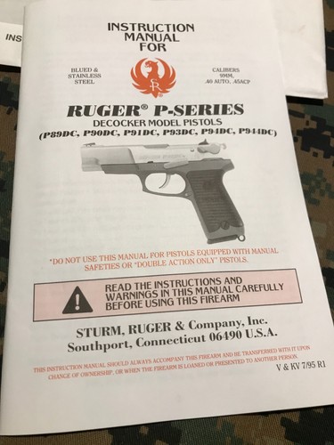 Factory Ruger Pistol Box and Manual 1995 - Picture 6 of 9