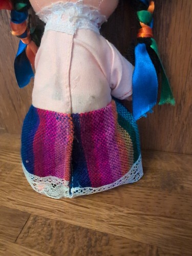 Mexican Rag Doll Handmade Folk Art Maria Doll 7" Plush Toy - Picture 6 of 11