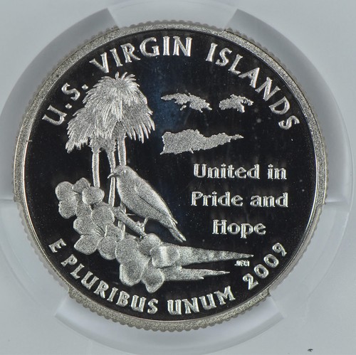 2009-S Washington State Quarter US Virgin Islands CLAD PR69 DCAM CAC - Picture 3 of 5