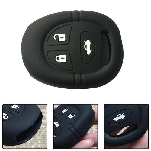 Housse Etui Clé Silicone pour Saab 9-3 9-5 Fob Télécommande 3 Boutons Haute Q - Picture 2 of 9