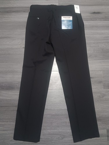 Pantalones Kenneth Cole Reaction para hombre negros Techni-Cole corte moderno talla 33x32 nuevos con etiquetas - Imagen 4 de 4