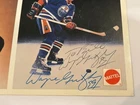 Vintage 1983 Wayne Gretzky DOUBLE Autographed Mattel Promo Photo Signed To Bill