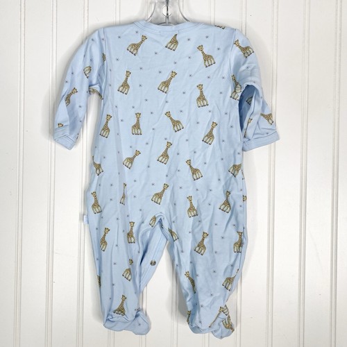 Kissy Kissy 3-6m Baby Blue Footed Sleeper Button Giraffe - Picture 3 of 3