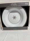 NEW Set of 4 Porcelain "First Frost" Bowls 9 1/8 " Sealed Box Unbranded