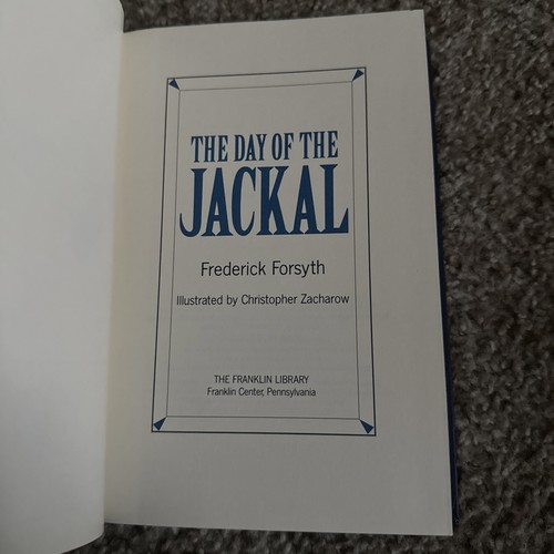 FREDERICK FORSYTH THE DAY OF THE JACKAL FRANKLIN MYSTERY BOOK NEAR FINE 1987 - Picture 9 of 10
