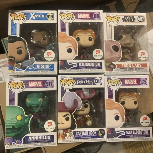 Lot of 6 Collectible Funko Pop Figures Brand New, Incl Mandalorian Frog Lady