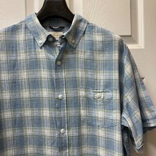 Weatherproof Vintage Men’s Size Large Air-Tex S/S Button-Up Shirt Pockets Cotton