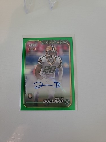 2024 Topps Chrome - Rookie Autographs Javon Bullard #RA-JBU Green Refractor /99 - Picture 3 of 4