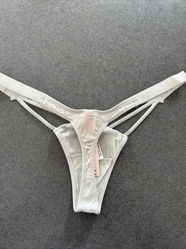 NWT Victoria’s Secret Starstruck Shine High-Leg Thong Panty Delfin Grey Size S - Bild 4 von 6