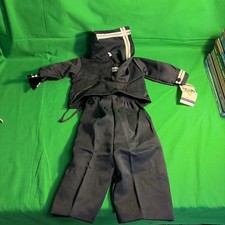 Vintage Young Boy  s Navy Sailor Suit Cracker Jack Suit. Size 12M Patriotic